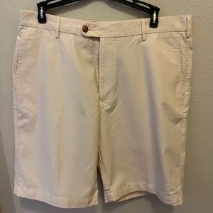 NWT Peter Millar Khaki Shorts, Flat Front, 34